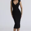 Das Icon Black Bandage Midi-Kleid