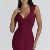 Das Icon Wine Bandage Mini-Kleid – Limited Edition