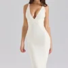 Das klassische Midi-Bandage-Kleid in Elfenbein