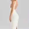 Das klassische Midi-Bandage-Kleid in Elfenbein