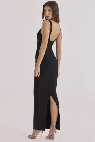Das OG Black Bandage Maxi Kleid