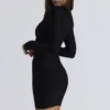 Das OG Black Langarm-Bandage-Minikleid Das OG Black Langarm-Bandage-Minikleid