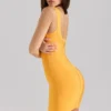 Das OG Orange Sherbet Mini-Bandage-Kleid Das OG Orange Sherbet Mini-Bandage-Kleid