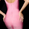 Das OG Pink Icing Mini-Bandage-Kleid Das OG Pink Icing Mini-Bandage-Kleid