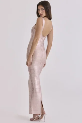 Das OG Rosé Bandage Maxikleid – Limited Edition