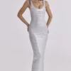 Das OG Silver Bandage Maxi-Kleid – Limited Edition