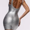 Das OG Silver Bandage Mini-Kleid – Limited Edition Das OG Silver Bandage Mini-Kleid – Limited Edition