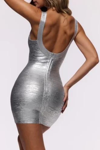 Das OG Silver Bandage Mini-Kleid – Limited Edition