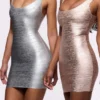 Das OG Silver Bandage Mini-Kleid – Limited Edition Das OG Silver Bandage Mini-Kleid – Limited Edition