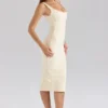 Das OG Vanilla Midi-Bandage-Kleid Das OG Vanilla Midi-Bandage-Kleid