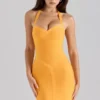 Das Supermodel Orange Sherbet Mini-Bandage-Kleid Das Supermodel Orange Sherbet Mini-Bandage-Kleid