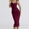 Das Supermodel Ruby Halter-Neck-Bandage-Midi-Kleid Das Supermodel Ruby Halter-Neck-Bandage-Midi-Kleid