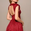 Debutante Berry Lace Rückenfreies Midikleid Debutante Berry Lace Rückenfreies Midikleid