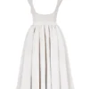 Debutante French Dove Moiré-Satin-Midi-Kleider mit Rückenausschnitt Debutante French Dove Moiré-Satin-Midi-Kleider mit Rückenausschnitt