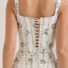 Dionne Cremefarbenes Midi-Kleid aus Stretch-Baumwolle mit Gänseblümchen-Print Dionne Cremefarbenes Midi-Kleid aus Stretch-Baumwolle mit Gänseblümchen-Print