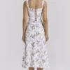 Dionne Off-White-Midi-Kleid aus Baumwolle mit Blumenprint Dionne Off-White-Midi-Kleid aus Baumwolle mit Blumenprint