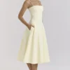 Dolly Lemon Stretch-Baumwolle A-Linie Midi-Sommerkleid Dolly Lemon Stretch-Baumwolle A-Linie Midi-Sommerkleid