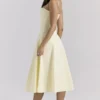 Dolly Lemon Stretch-Baumwolle A-Linie Midi-Sommerkleid Dolly Lemon Stretch-Baumwolle A-Linie Midi-Sommerkleid