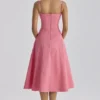 Dolly Raspberry Baumwoll-Midi-Sommerkleid mit ausgestelltem Rock Dolly Raspberry Baumwoll-Midi-Sommerkleid mit ausgestelltem Rock