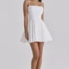 Dolly – Weißes, ausgestelltes Mini-Sommerkleid aus Baumwolle Dolly – Weißes, ausgestelltes Mini-Sommerkleid aus Baumwolle
