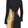 Domenica Mini-Kleid mit schwarz-goldenem Folienprint Domenica Mini-Kleid mit schwarz-goldenem Folienprint