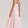 Dorothy – Midi-Sommerkleid aus rosa Stretch-Baumwolle Dorothy – Midi-Sommerkleid aus rosa Stretch-Baumwolle