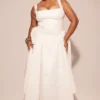 Dorothy – Weißes Midi-Sommerkleid aus Baumwolle Dorothy – Weißes Midi-Sommerkleid aus Baumwolle