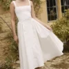 Dorothy – Weißes Midi-Sommerkleid aus Baumwolle Dorothy – Weißes Midi-Sommerkleid aus Baumwolle