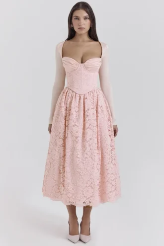 Duchess Ballerina Pink Spitzen-Korsett, Röcke und Boleros