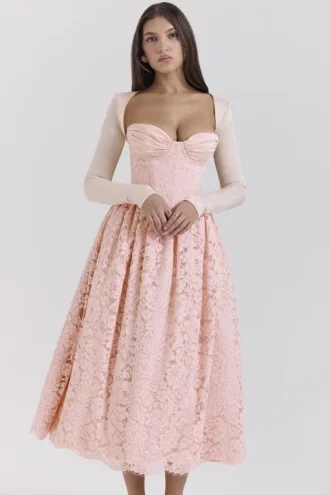 Duchess Ballerina Pink Spitzen-Korsett, Röcke und Boleros