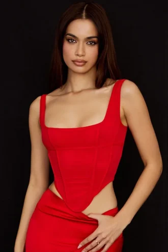 Edetta Scarlet Mesh-Korsett
