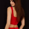 Edetta Scarlet Mesh-Korsett