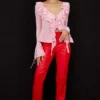 Elenaora Scarlet Vegan Leather Hose Elenaora Scarlet Vegan Leather Hose
