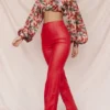 Elenaora Scarlet Vegan Leather Hose Elenaora Scarlet Vegan Leather Hose