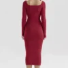 Eliane Roter figurbetonter Midirock Eliane Roter figurbetonter Midirock