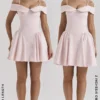 Elida Ballerina Pink Off-Shoulder-Minikleid Elida Ballerina Pink Off-Shoulder-Minikleid