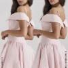 Elida Ballerina Pink Off-Shoulder-Minikleid Elida Ballerina Pink Off-Shoulder-Minikleid
