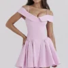 Elida Cotton Candy Twill schulterfreies Minikleid