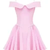 Elida Cotton Candy Twill schulterfreies Minikleid