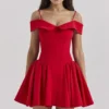 Elida Scarlet schulterfreies Minikleid