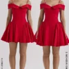 Elida Scarlet schulterfreies Minikleid