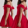Elida Scarlet schulterfreies Minikleid