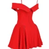 Elida Scarlet schulterfreies Minikleid