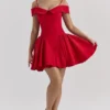 Elida Scarlet schulterfreies Minikleid
