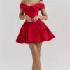 Elida Scarlet schulterfreies Minikleid