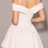 Elida Weißes Twill-Minikleid mit schulterfreiem Ausschnitt Elida Weißes Twill-Minikleid mit schulterfreiem Ausschnitt
