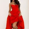 Elizabeth Italian Tomato – trägerloses Midi-Sommerkleid Elizabeth Italian Tomato – trägerloses Midi-Sommerkleid