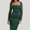 Ellica smaragdgrünes Midikleid