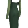 Ellica smaragdgrünes Midikleid
