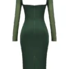 Ellica smaragdgrünes Midikleid